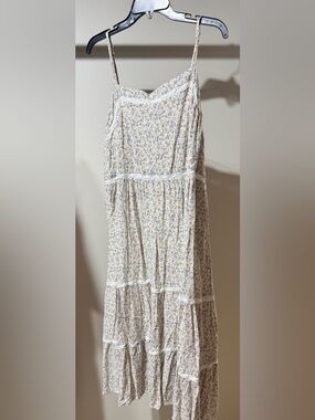 Wallflower Cream Floral Tiered Midi Dress